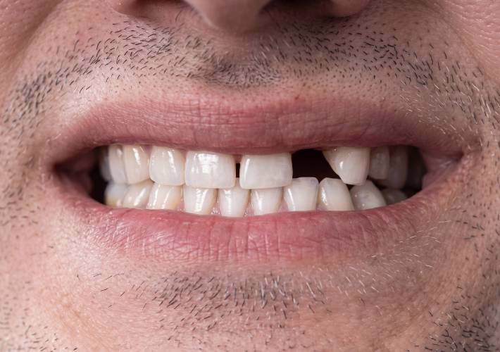 Fehlender Zahn kaschiert durch WellaSmile