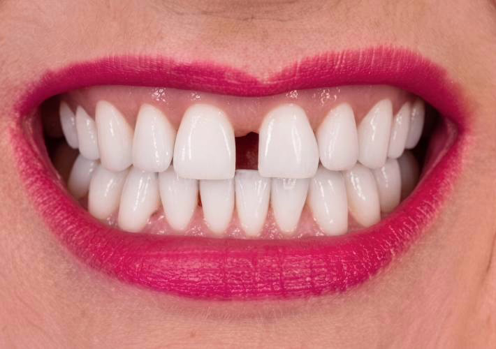 Zahnlücke optisch korrigiert durch WellaSmile